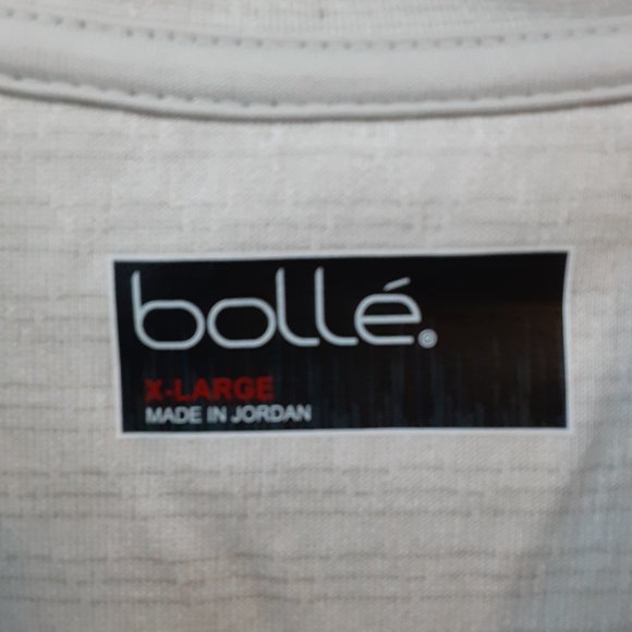 Bolle Men's Polo Short Sleeve Golf Shirt Gray Button Top Size X-Large - Picture 5 of 8